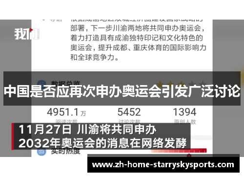 中国是否应再次申办奥运会引发广泛讨论